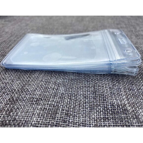Vertical ID Badge Holders Sealable Waterproof Clear Plastic Holder,  (6P… - Picture 4 of 6
